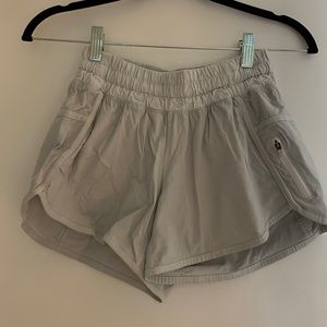 White lululemon Tracker shorts